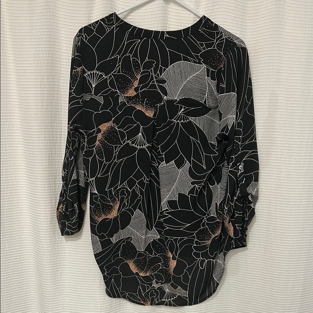 Black Gibson Latimer Blouse with Mandarin Collar - Picture 7 of 8